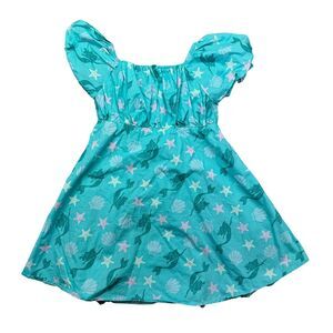Disney Princess Dress Girls Large 10-12 Blue The Little Mermaid Ariel Seahorses